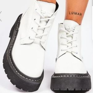 White Steve Madden Platform Boots